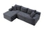 LLappuil 95" Sectional Sofa, Modular Sectional Couch with Right Chaise, Deep Seat Corduroy Cloud Sofa for Living Room