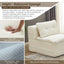 LLappuil Sectional Sofa Bed, Futon Convertible Sofa Bed King Size, Plush Corduroy Loveseat Sofa Couch for Living Room Beige