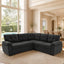 LLappuil 85" x 85" Sectional Sofa, L Shaped Sectional Couch with Pull Out Sofa Bed, Convertible Sofa Bed with Hidden Storage, Polyester Fabric 5 Seat Sofa Couch for Living Room