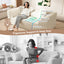 LLappuil 80" Futon, 3 Seat Sofa Convertible Sofa Bed, Chenille Sofa Couch for Living Room Beige