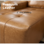LLappuil 114" Sectional Sofa, Modular Sectional Couch with Right Chaise, Deep Seat Faux Leather Boneless Cloud Sofa for Living Room