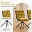 LLappuil Dining Chair Set of 2, 2 Piece Puffy Bubble Kitchen Dining Chair with with Metal Legs, Tufted Velvet 360° Swivel Accent Chair for Dining Room, Kitchen, Living Room