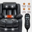 LLappuil Lift Power Recliner Chair, Dual Motor 8-Point Vibration Massage Recliner Chair with Heat, Genuine Leather Nursery Glider Rocker Recliner Chair for Living Room, Bedroom Black