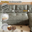 LLappuil Sectional Sofa, U Shaped Sectional Couch with Pull Out Sofa Bed, Chenille Convertible Sleeper Sofa Bed with Chaise, Removable Armrests, USB Ports Light Gray