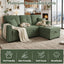 LLappuil Sectional Sofa, 71" Sectional Couch Convertible Sofa Bed, Pull Out Sofa Bed Full Size with Storage Chaise for Living Room, Linen Green