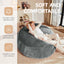 LLappuil 4 Feet Bean Bag Chair, Lazy Sofa Chair for Adults, Memory Foam Bean Bag Chairs with Filler Included for Living Room Bedroom Gray