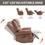 LLappuil Recliner Chair, 360° Swivel Massage Recliner Chair with Heat, Nursery Glider Rocker Manual Recliner Chair with Side Pockets for Living Room, Bedroom Light Brown