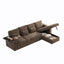 LLappuil 108" Sectional Sofa, Oversized Sectional Couch with Pull Out Sofa Bed, Chenille Sofa Couch Convertible Sofa Bed with Recliner Chair, Small Tabletop, Storage Chaise for Living Room