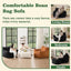 LLappuil Bean Bag Chair with Ottoman, Lazy Sofa Chair for Adults, Memory Foam Bean Bag Chairs with Filler Included for Living Room Bedroom Black