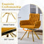 LLappuil Dining Chair Set of 2, 2 Piece Upholstered Accent Chairs for Dining Room, Living Room Yellow