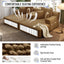 LLappuil 2 Piece Chaise Lounge Chair Indoor, Corduroy Boneless Sofa Bed, Deep Seat Sleeper Couch Reading Chairs, Cloud Sofas Couches for Living Room, No Assembly Required Camel