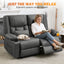 LLappuil Loveseat Recliner Chair, Massage Recliner Chair with Heating, Manual Oversized Recliner Home Theater with Cup Holders, Side Pocket for Adults
