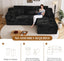 LLappuil 108" Sectional Sofa, Modular Sectional Couch with Left Chaise, Deep Seat Corduroy Cloud Sofa for Living Room Black
