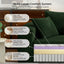 LLappuil 94" Boneless Couch, Corduroy 3 Seat Sofa, Deep Seat Cloud Sofa Couch for Living Room