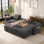 LLappuil 108" Sectional Sofa, Oversized Sectional Couch with Pull Out Sofa Bed, Chenille Sofa Couch Convertible Sofa Bed with Recliner Chair, Small Tabletop, Storage Chaise for Living Room