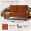 LLappuil Loveseat Sofa, 47" Small Couch, Love Seat Corduroy Sofa Couch for Compact Space Orange