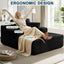 LLappuil Chaise Lounge Chair Indoor, Corduroy Boneless Sofa Bed, Deep Seat Sleeper Couch Reading Chairs, Cloud Sofas Couches for Living Room, No Assembly Required