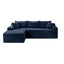 LLappuil 106" Sectional Sofa, Modular Sectional Couch with Right Chaise, Deep Seat Corduroy Cloud Sofa for Living Room