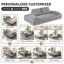 LLappuil King Size Convertible Sofa Bed, 87" DIY Chenille Sofa Couch with Deep Seat for Living Room Light Gray