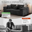 LLappuil 94" Boneless Couch, Corduroy 3 Seat Sofa, Deep Seat Cloud Sofa Couch for Living Room