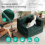 LLappuil 78" Corduroy Sofa Bed, Floor Sofa Convertible Sofa Bed, Loveseat Sofa for Living Room, No Assembly Green