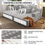 LLappuil 2 Piece Chaise Lounge Chair Indoor, Corduroy Boneless Sofa Bed, Deep Seat Sleeper Couch Reading Chairs, Cloud Sofas Couches for Living Room, No Assembly Required Light Gray