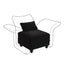 LLappuil Square Ottoman with Storage for Modular Sectional Sofa, Removable Reversible Chenille Ottoman Module for Sectional Couches, Black