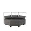 LLappuil Modular Corner Sectional Sofa Couch Storage Seats, Big Hexagonal Ottoman Modules, Waterproof Faux Leather, Dark Grey