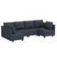 LLappuil Modular Sofa U Shaped Sectional Couch with Reversible Chaise 8 Seater Versatile Storage Sectional Sofa for Living Room, Dark Grey