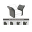 LLappuil 1 Pair Modular Armrest Backrest Module for Convertible Modular Sectional Couch Sofa, Interchangeable Armrest Backrests, Waterproof Faux Leather, Dark Grey