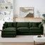 LLappuil Modular Sectional Sofa, Sectional Couch with Movable Ottoman, Chenille 4 Seat Cloud Sofa Couch for Living Room Green