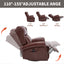 LLappuil Recliner Chair, 360° Swivel Massage Recliner Chair with Heat, Genuine Leather Nursery Glider Rocker Manual Recliner Chair with Side Pockets for Living Room, Bedroom Red