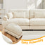 LLappuil 94" Loveseat Sofa, Oversized Velvet Cloud Couch for Living Room