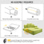 LLappuil Chaise Lounge Chair Indoor, Corduroy Boneless Sofa Bed, Deep Seat Sleeper Couch Reading Chairs, Cloud Sofas Couches for Living Room, No Assembly Required Olive