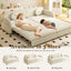 LLappuil Pull Out Sofa Bed Queen Size, Loveseat Sofa Covertible Sofa Bed, Chenille Sofa Couch with USB Port, Side Pocket for Living Room