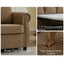 LLappuil Pull Out Sofa Bed Queen Size, 82" 3 Seat Sofa Convertible Sofa Bed, Velvet Sofa Couch with Memory Foam Mattress for Living Room Brown