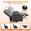 LLappuil Loveseat Recliner Chair, Massage Recliner Chair with Heating, Manual Oversized Recliner Home Theater with Cup Holders, Side Pocket for Adults