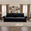 LLappuil King Size Pull Out Sofa Bed, Oversized Loveseat Sofa Convertible Sleeper Sofa Bed, Velvet Sofa Couch for Living Room Apartment Black