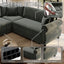 LLappuil Sectional Sofa, Pull Out Sofa Bed King Size, 5 Seat Chenille Sofa Couch Convertible Sleeper Sofa Bed for Living Room Green