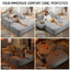 LLappuil Chaise Lounge Chair Indoor, Corduroy Boneless Sofa Bed, Deep Seat Sleeper Couch Reading Chairs, Cloud Sofas Couches for Living Room, No Assembly Required Light Gray