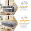 LLappuil 79" Futon Sofa Bed, Boneless Sofa Convertible Sofa Bed Full Size, Corduroy Loveseat Floor Sofa Couch for Living Room