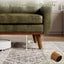 LLappuil 65" Loveseat Sofa, Love Seat Small Sofa Couch for Living Room, Bedroom, Compact Space, Foil Fabric Green