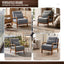 LLappuil Accent Chair, Mid-Century Modern Reading Single Sofa Chair for Living Room Light Gray