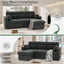 LLappuil Sectional Sofa, 83" Sectional Couch with Storage Chaise, Pull Out Sofa Bed Convertible Sofa Bed with Cup Holder for Living Room, Polyester Dark Gray