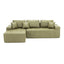 LLappuil 108" Sectional Sofa, Modular Sectional Couch with Right Chaise, Deep Seat Faux Leather Cloud Sofa for Living Room