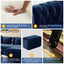 LLappuil Pull Out Sofa Bed King Size, 89" Chesterfield Sofa Convertible Sleeper Sofa Bed, Velvet 3-Seater Sofa with Movable Ottoman for Living Room Blue