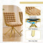 LLappuil Dining Chair Set of 2, 2 Piece Puffy Bubble Kitchen Dining Chair with with Metal Legs, Tufted Velvet 360° Swivel Accent Chair for Dining Room, Kitchen, Living Room