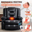 LLappuil Recliner Chair, 360° Swivel Massage Recliner Chair with Heat, Nursery Glider Rocker Recliner Chair with Cup Holders, USB Charge Port, Side Pockets for Living Room, Bedroom Black