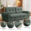 LLappuil 80" Pull Out Sofa Bed Queen Size, Loveseat Sofa Convertible Sofa Bed, Chenille Sofa Couch for Living Room Green