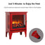 LLappuil 18" Electric Fireplace, Freestanding Electric Fireplace Stove Heater with 3D Flame Effect for 800 Sq. Ft, 1400W /700W heat/ 5000 BTU Red